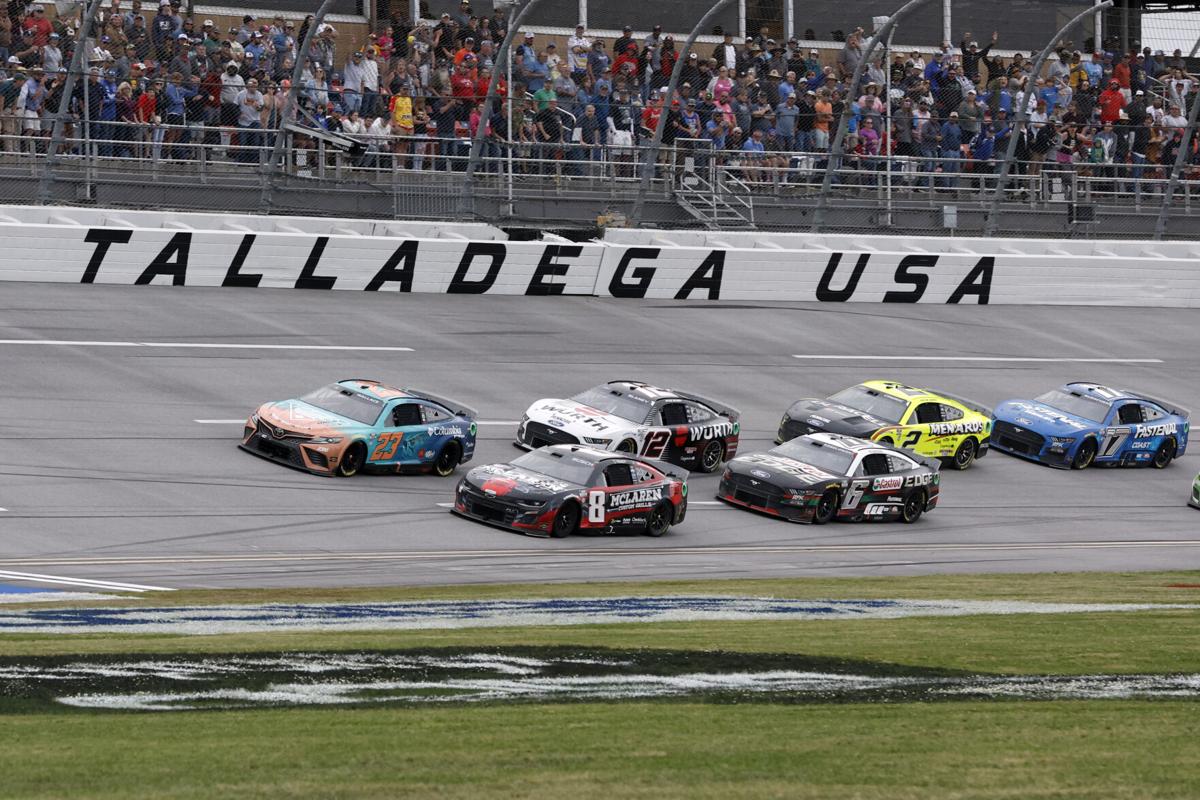 Busch wins under caution at Talladega in double overtime 