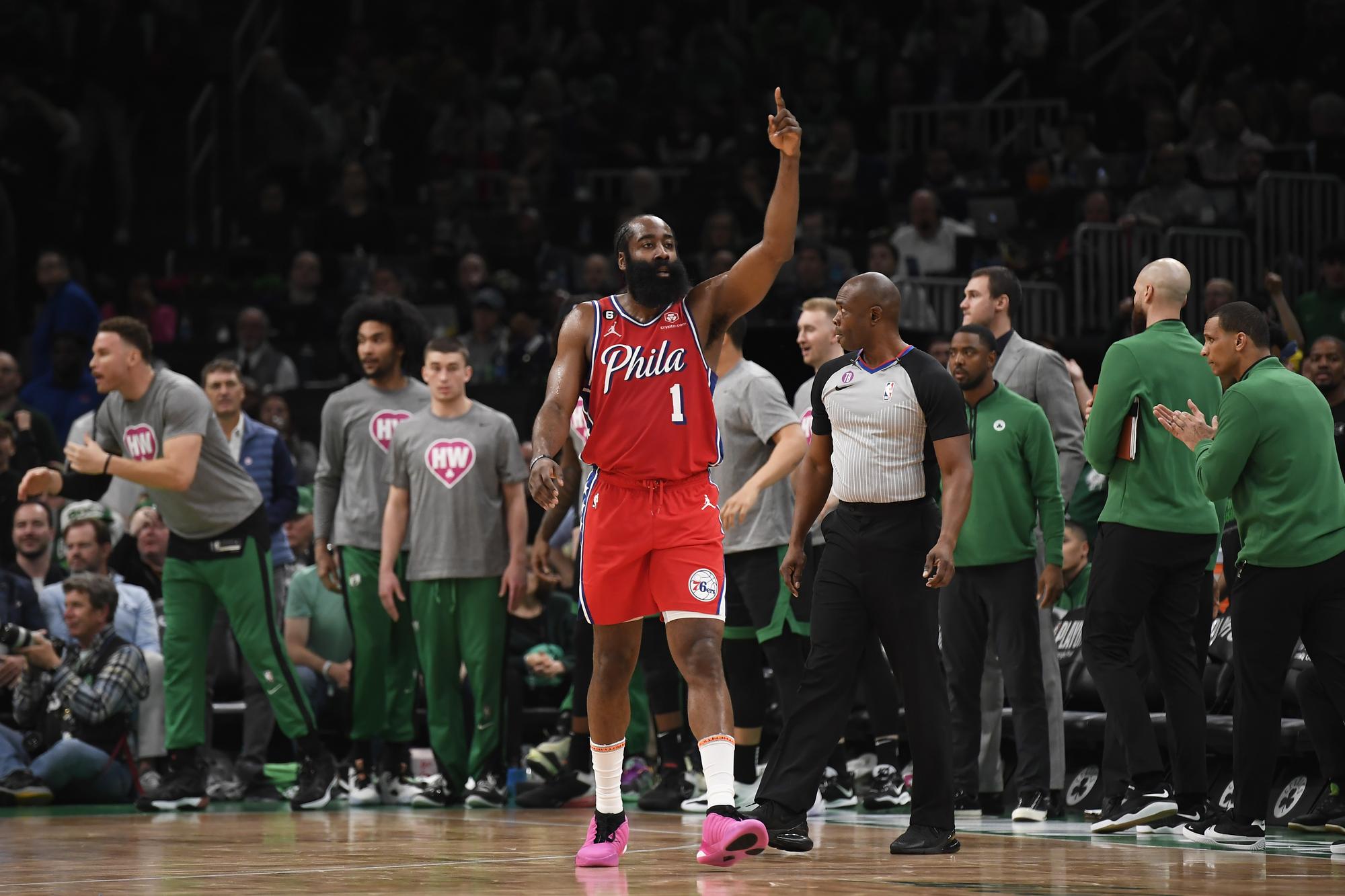 James Harden shines in Sixers' 1-point victory over Celtics