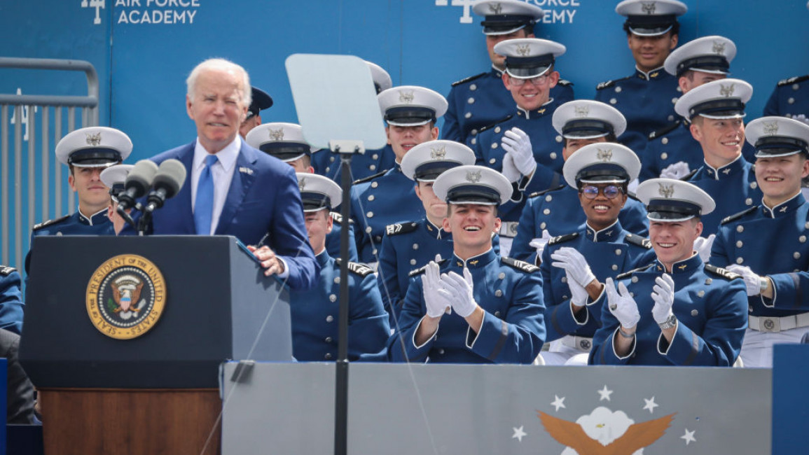 'I got sandbagged': Biden trips and falls while handing out diplomas at Air Force Academy graduation